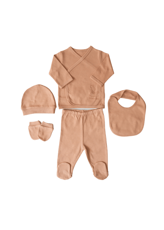 Set of 5 Baby Brown Rabbits Organic Cotton S71194 Kity Kate