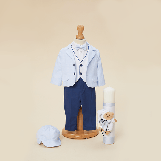 Baptism Set Octav 2 Pieces, Costume and Candle Baptism Boys AnneBebe