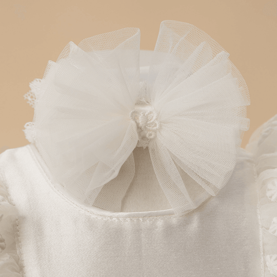 Bentita Funda Tull Crem Cu Fluturas Fetite AnneBebe