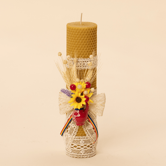Lumanare Victoria Traditionala Mica Model Fagure Botez Traditional AnneBebe