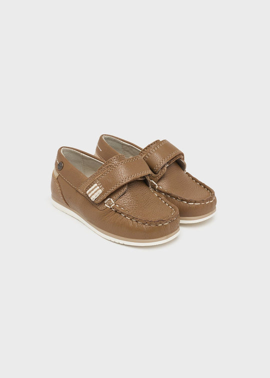 Mocasini Baieti Piele Naturala Maro-Camel Cu Arici 41486 Mayoral