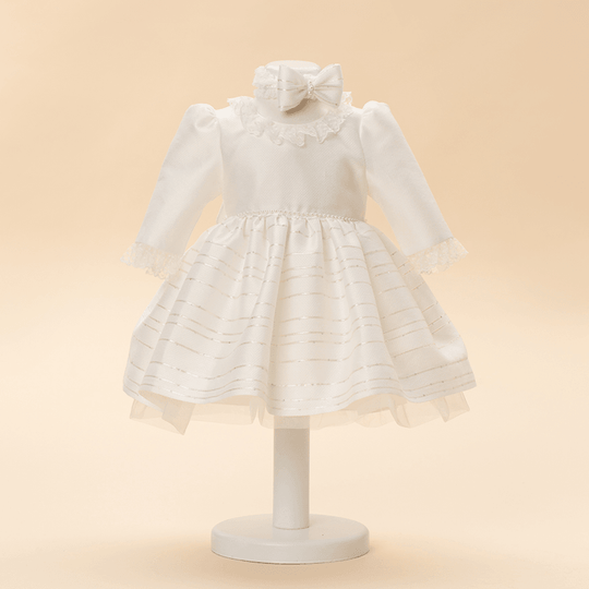 Elegant Dress for Girls Ana Ivory Lace Collar AnneBebe