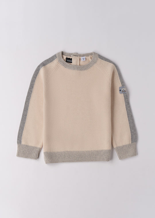 Pulover Baieti Crem Cu Gri 0.F102/00 Sarabanda