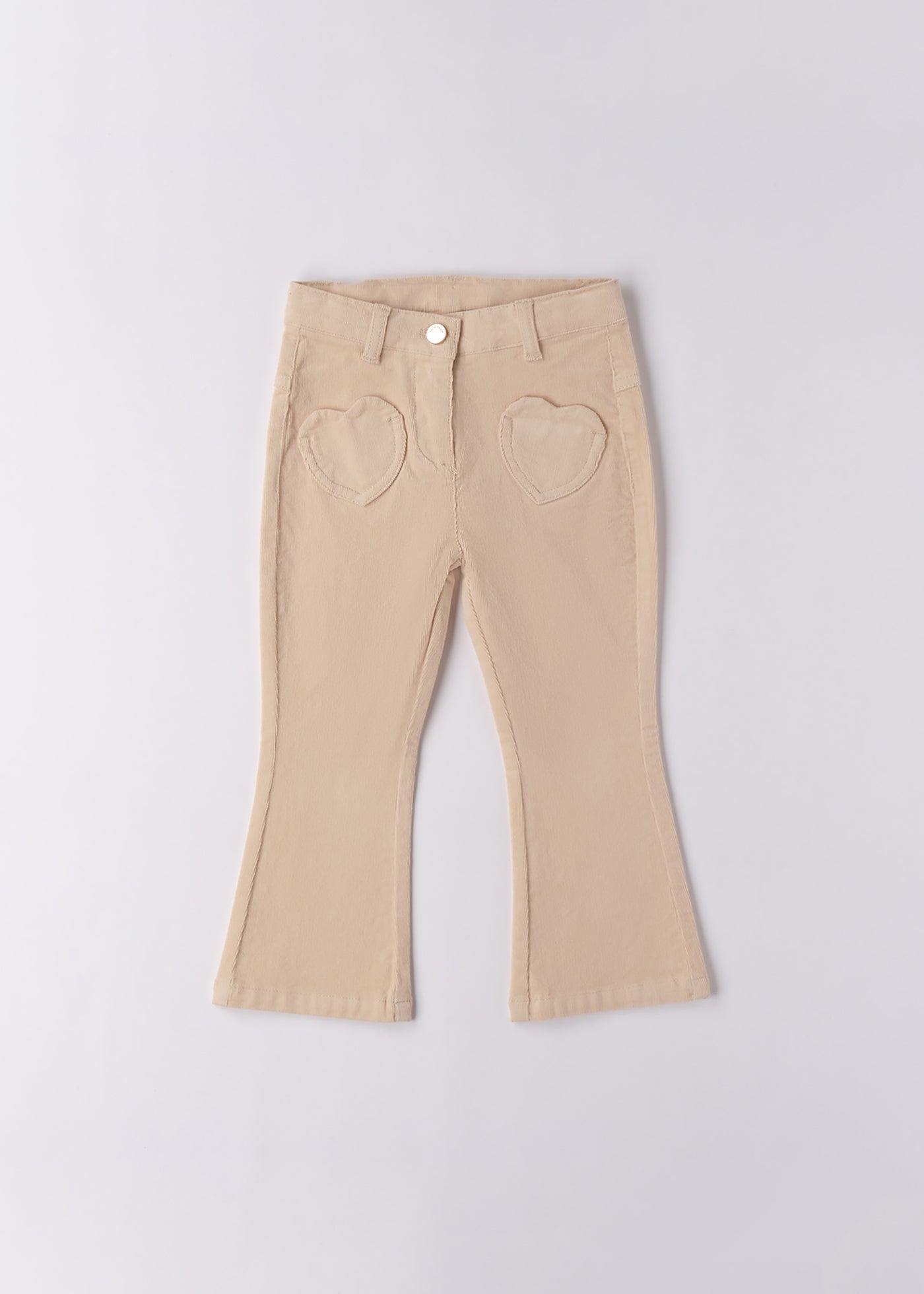 Pantaloni Fete Lungi Evazati Bej 0.F359/00 Sarabanda
