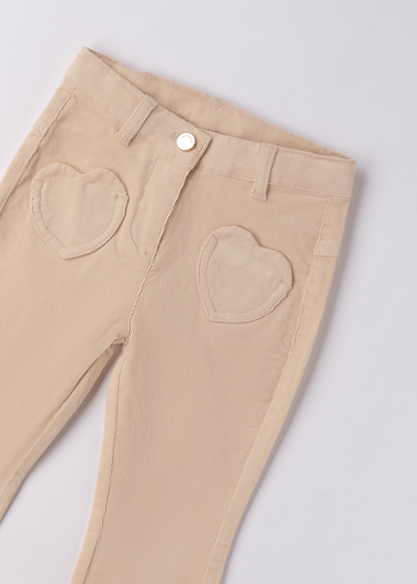 Pantaloni Fete Lungi Evazati Bej 0.F359/00 Sarabanda