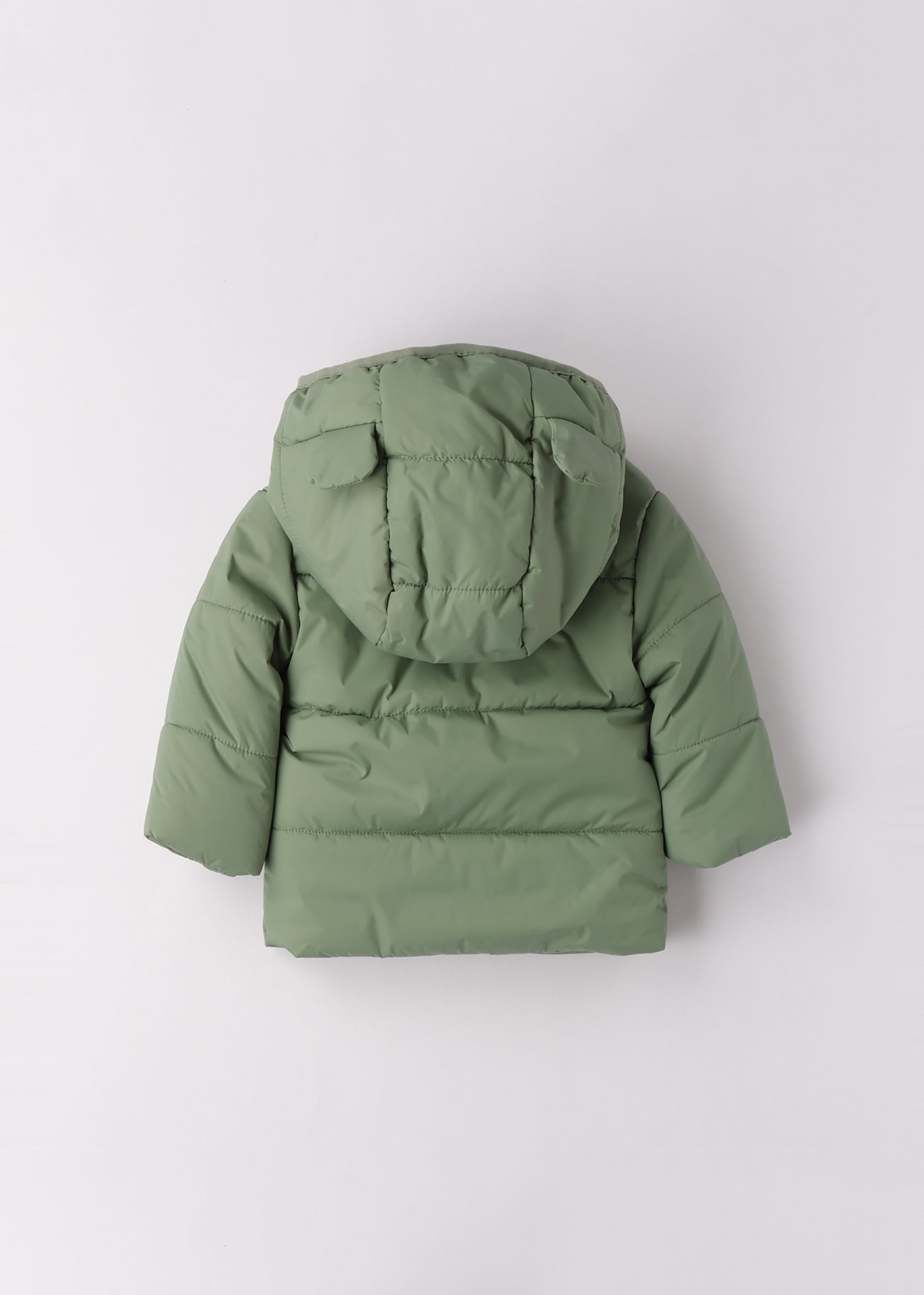 Geaca Baietei Matlasata Verde Din Fas Cu Gluga 4.F153/00 iDO