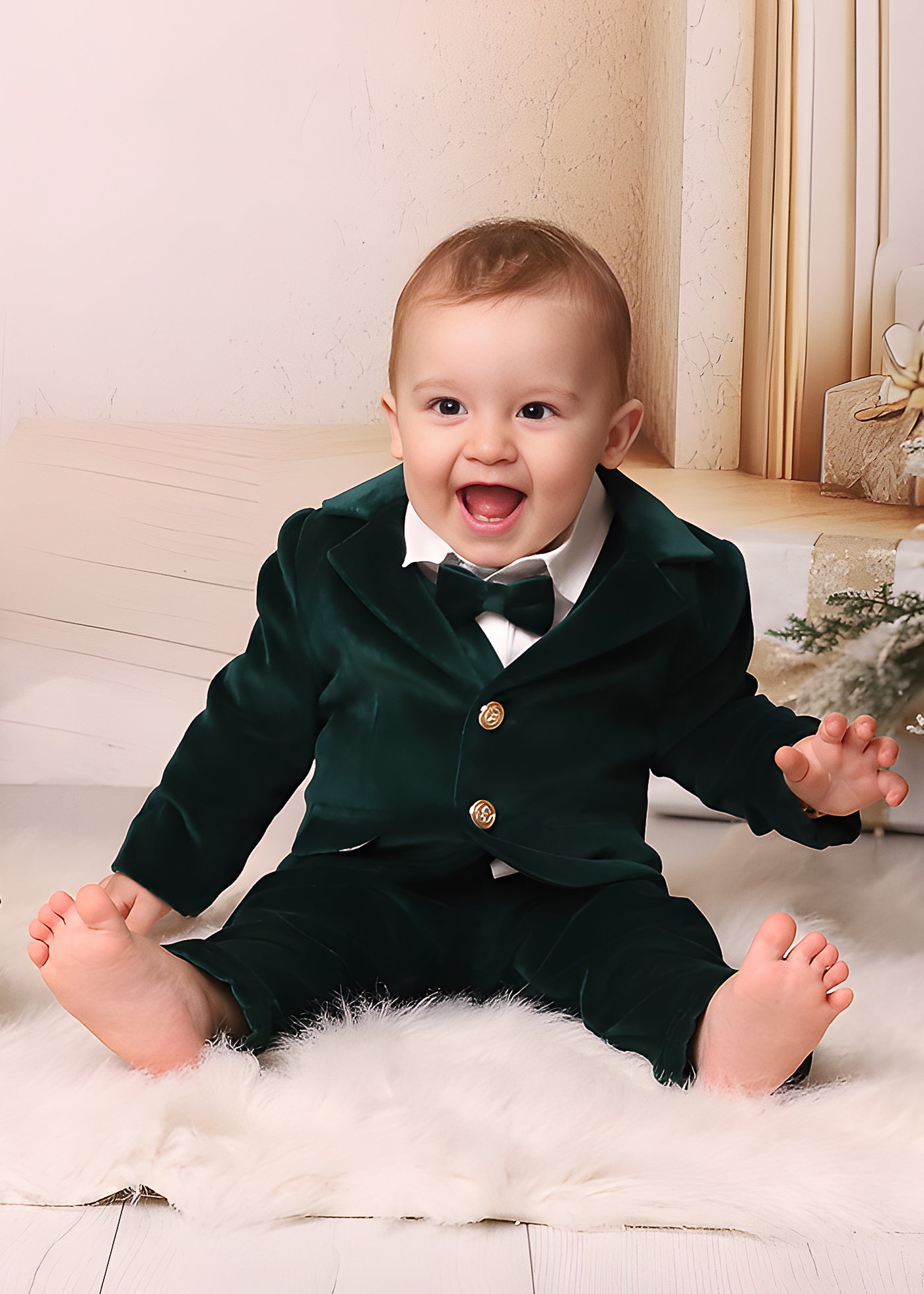 Ayan Green Velvet Costume AnneBebe