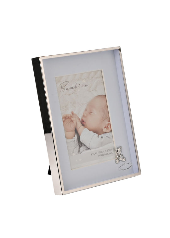 Rama Foto Baieti Argintata Model Urs Interior Bleu CG505B Bambino by Juliana