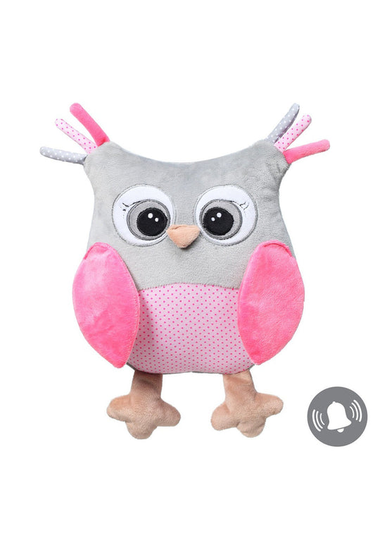 Jucarie Plus Bufnita Roz Cu Gri 441 Babyono