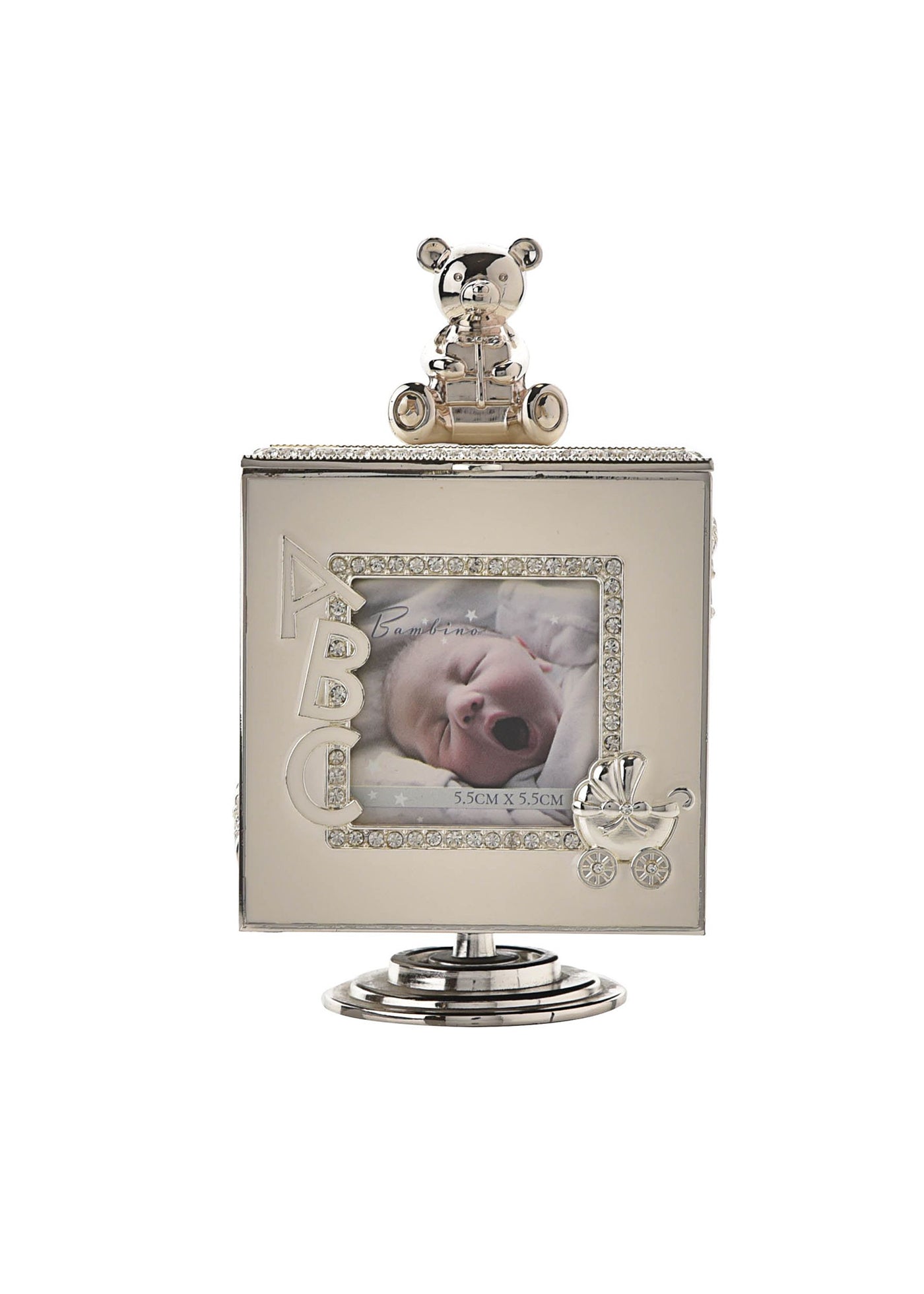 Cutie Muzicala Rotativa Bebelusi Fildes Placata Cu Argint CG1362 Bambino By Juliana