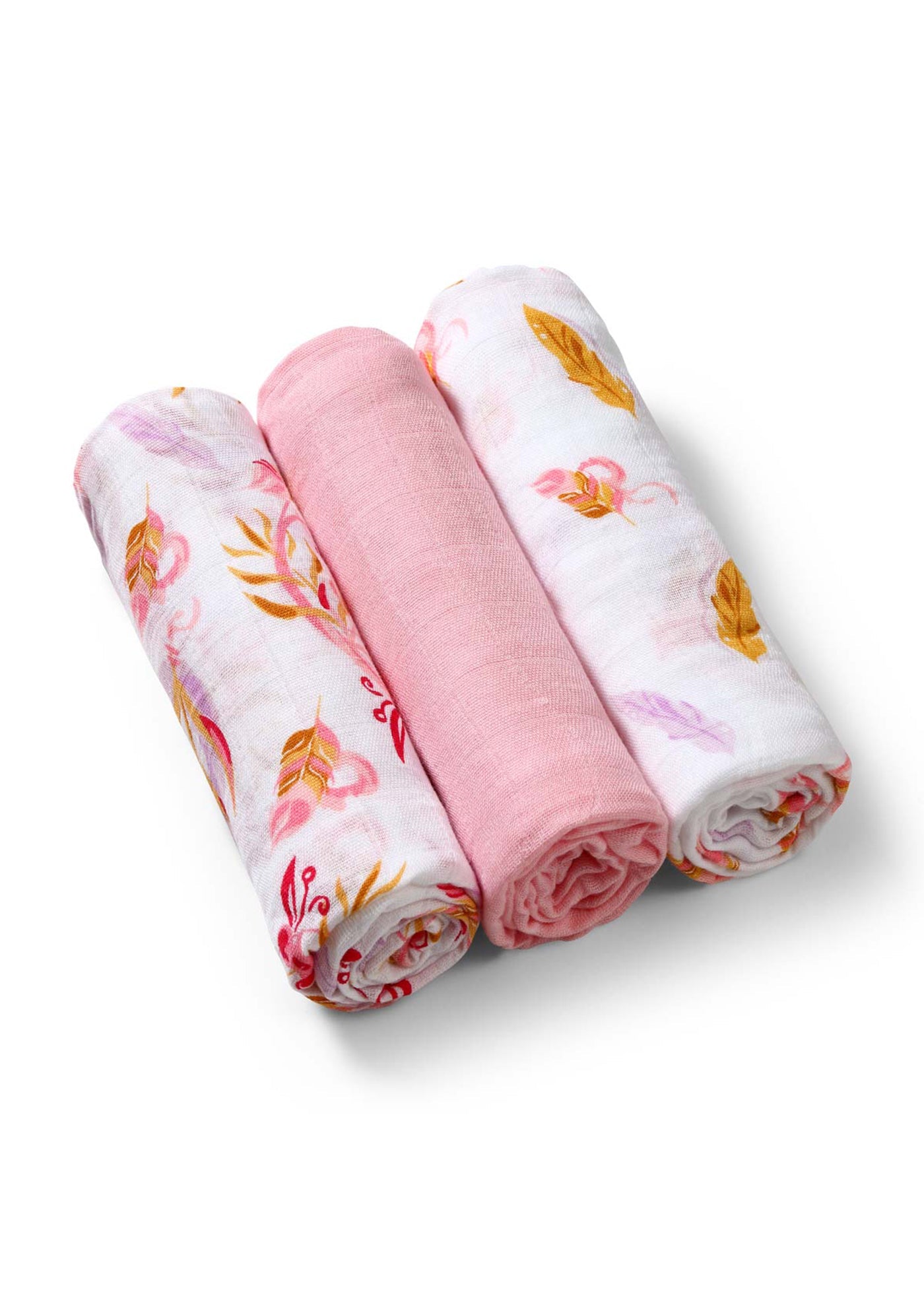 Scutece Din Bambus si Bumbac Set Alb-Roz 70X70 cm 397/07 Babyono