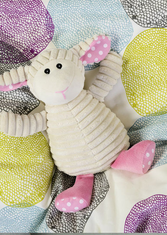 Jucarie Termica Anticolici Bebelusi Oita Din Plus Crem Cu Roz 27 cm 01171 Warmies