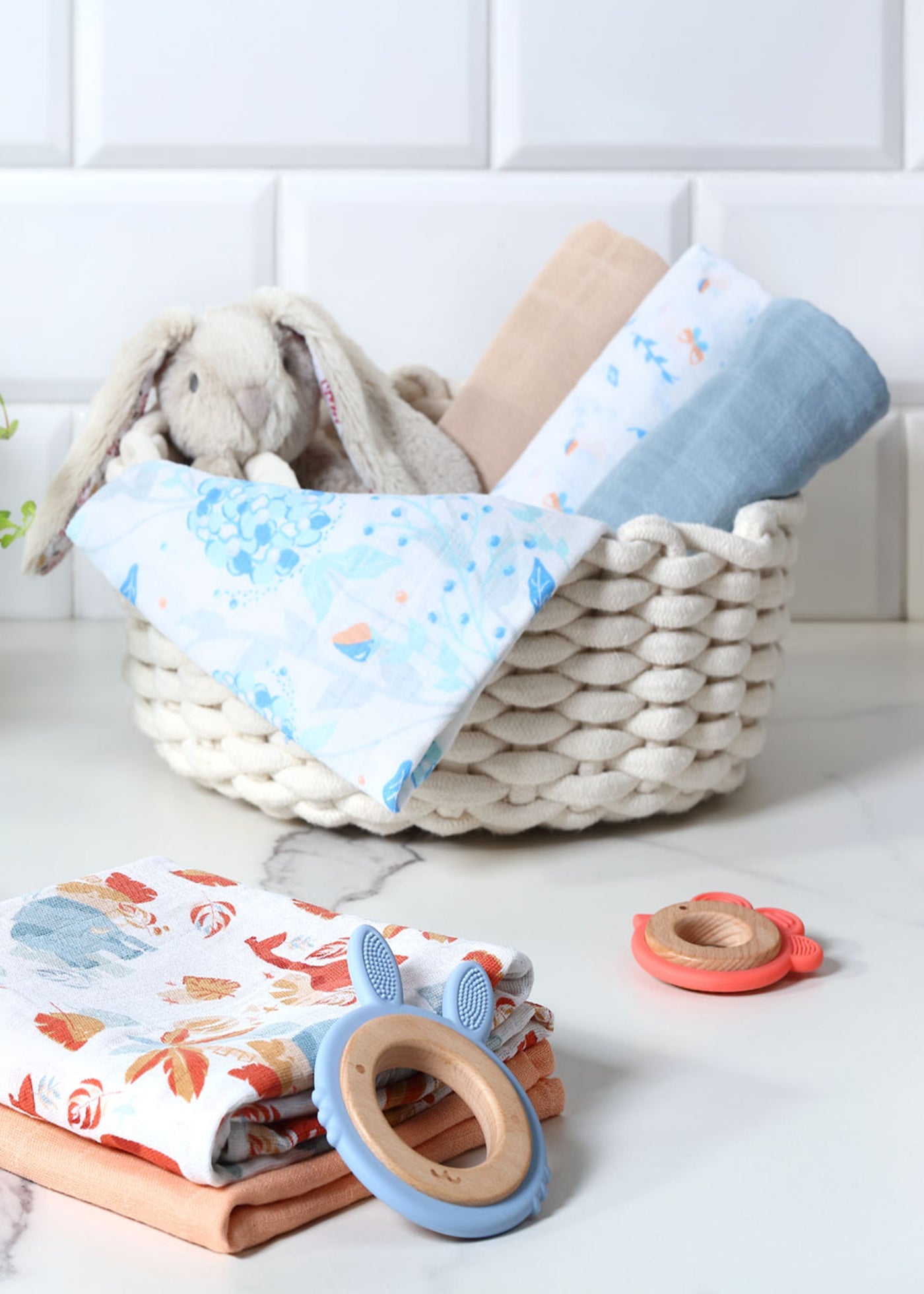 Scutece Muselina Set Alb Bej 70X70 cm 348/08 Babyono