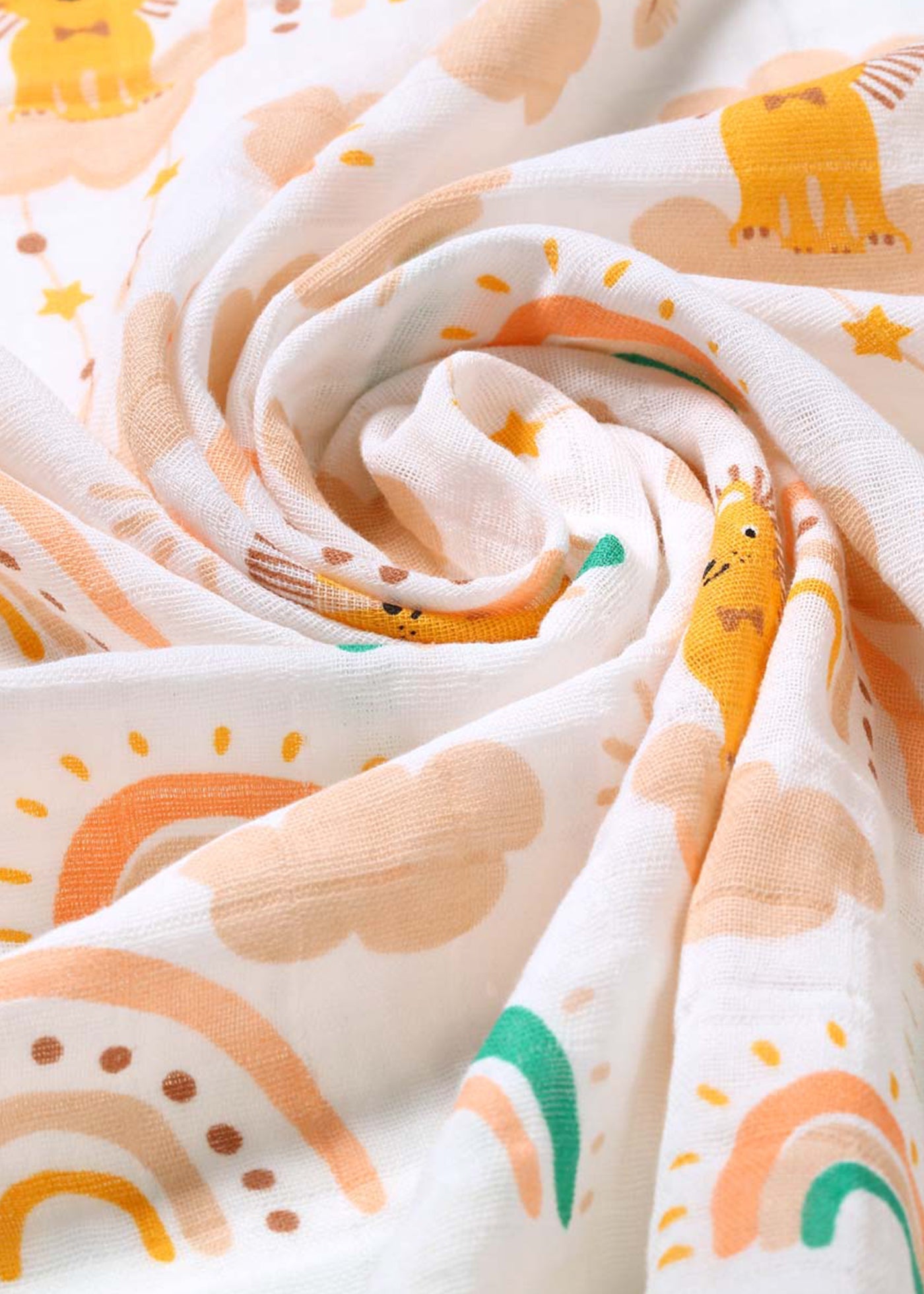 Scutece Muselina Set Alb Bej 70X70 cm 348/08 Babyono