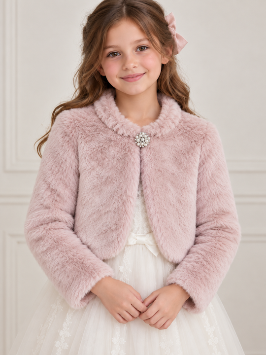 Bolero Elegant Roz pentru Fetițe AnneBebe