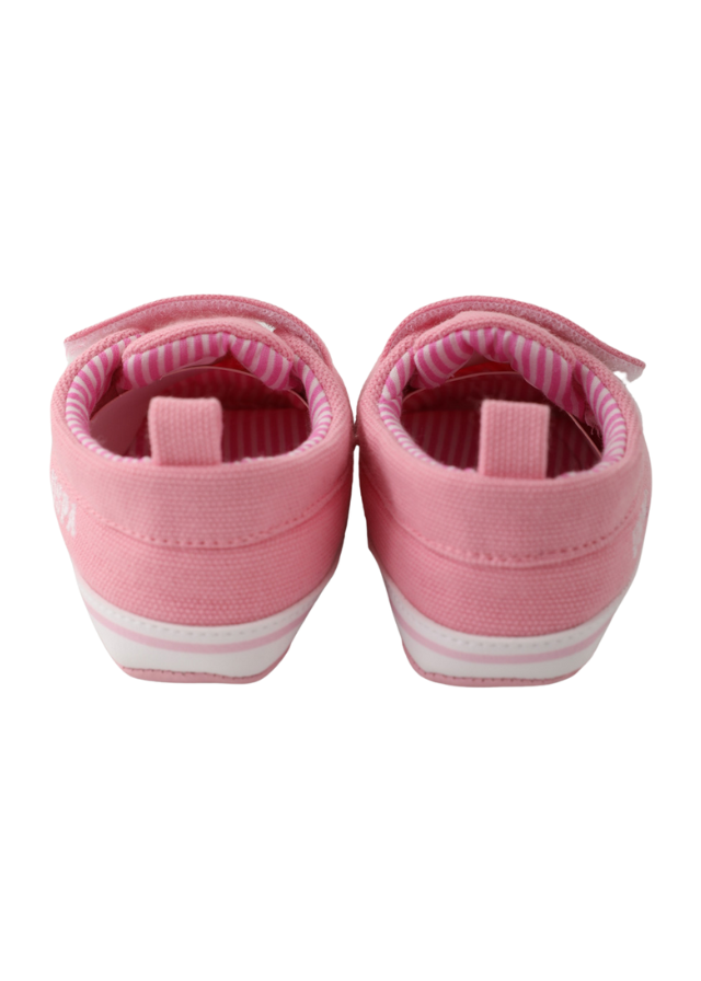 AnneBebe - Pantofi Sport Roz cu Inchidere Velcro si Logo 1810 V3 Us Polo Assn
