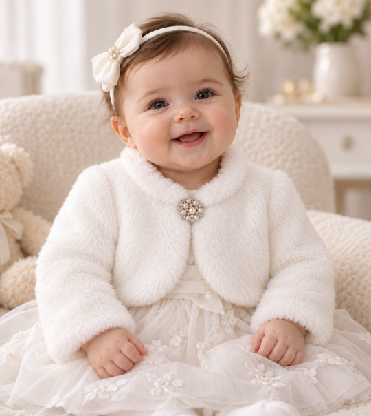 Bolero Elegant Ivory pentru Bebeluși AnneBebe