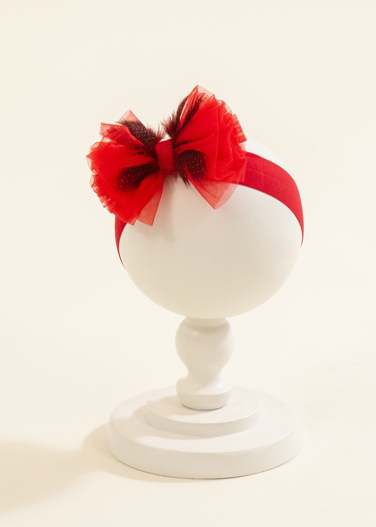 Bentita Funda Tull Rosu Cu Pene AnneBebe