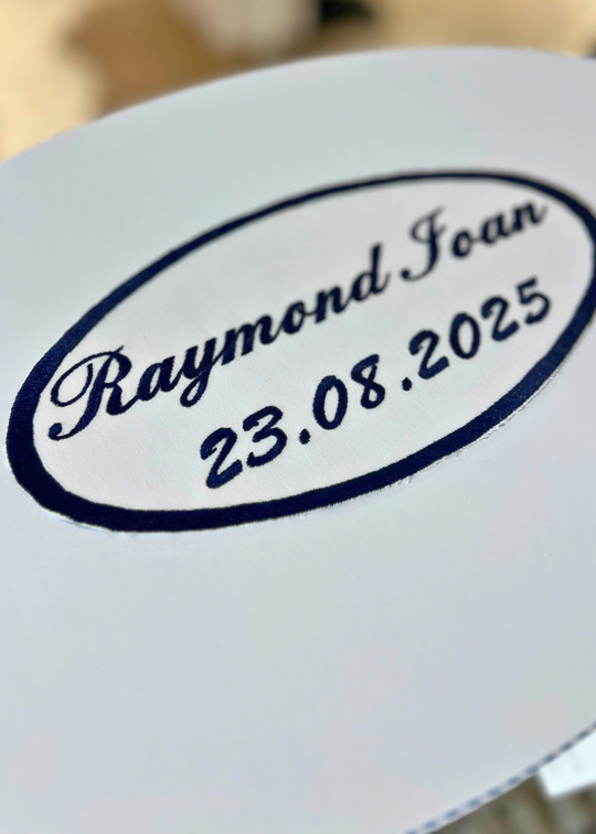 Personalization Chest Ellipse Embroidered Lateral / Lid