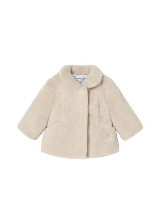 Palton din Blana Bej 2434 Mayoral