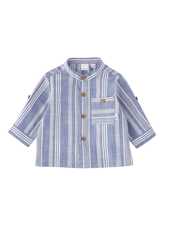 Camasa cu Dungi Albastre Maneca Lunga si Guler Cazacesc 4.G046/00 iDO