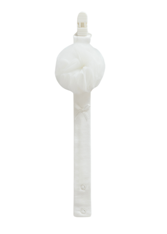 Suport Pentru Suzeta Crem cu Pampon EMK1243 Mell Sweet Baby