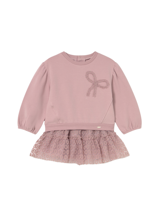 2 Piece Set Powder Pink Sports Blouse and Tulle Skirt 2923 Mayoral
