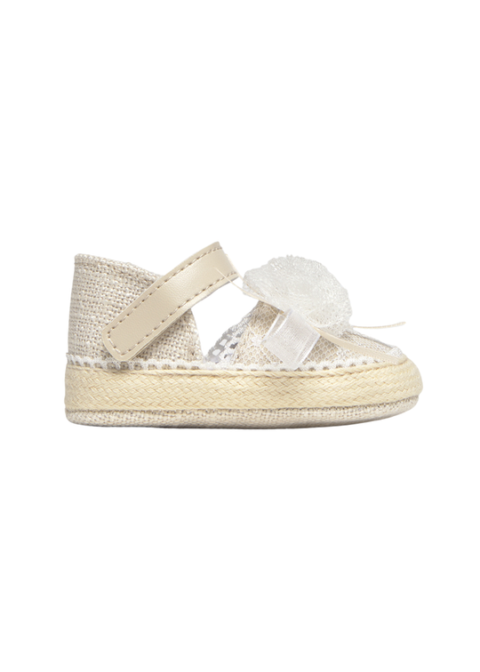 Espadrile Bej cu Dantela Alba 9093 col 95 Mayoral