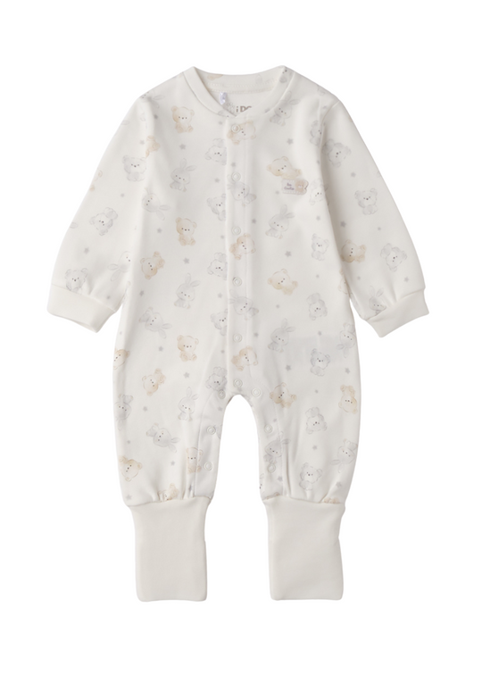 Long Cream Jumpsuit with Bear Print 4.F138/00 iDO