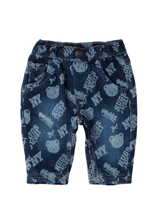 Long Denim Pants with Bear Print 4.F065/00 iDO