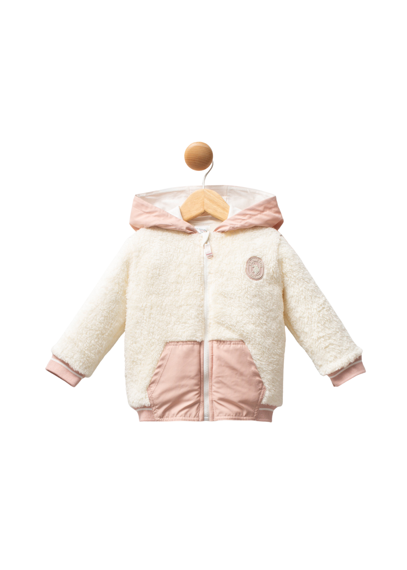 Jacheta din Plus Ivory cu Roz USB2746 V2 Us Polo Assn