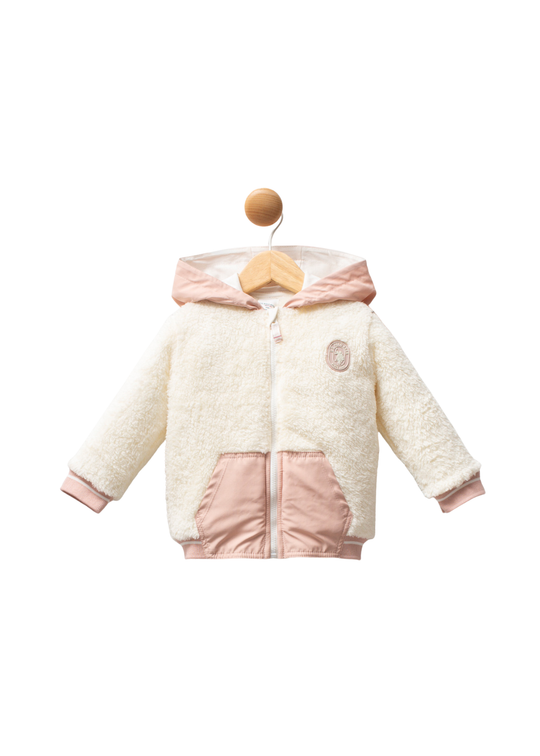 Jacheta din Plus Ivory cu Roz USB2746 V2 Us Polo Assn