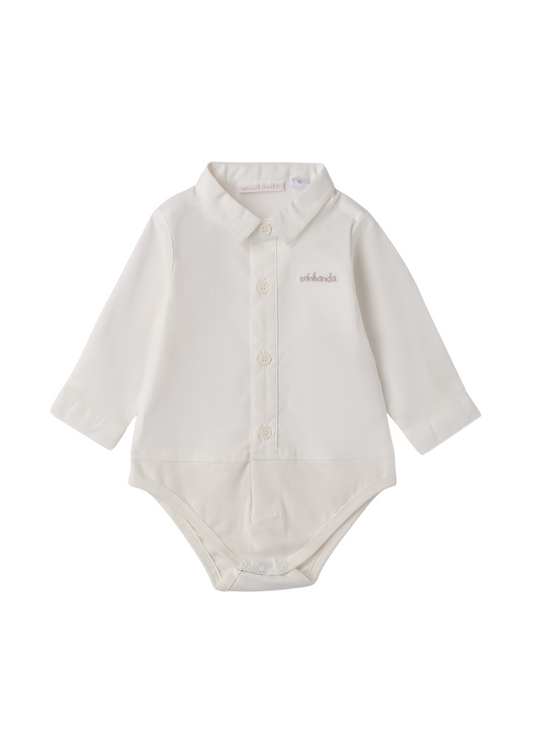 Cream Shirt with Long Sleeves Body Type 3.F602/00 Minibanda