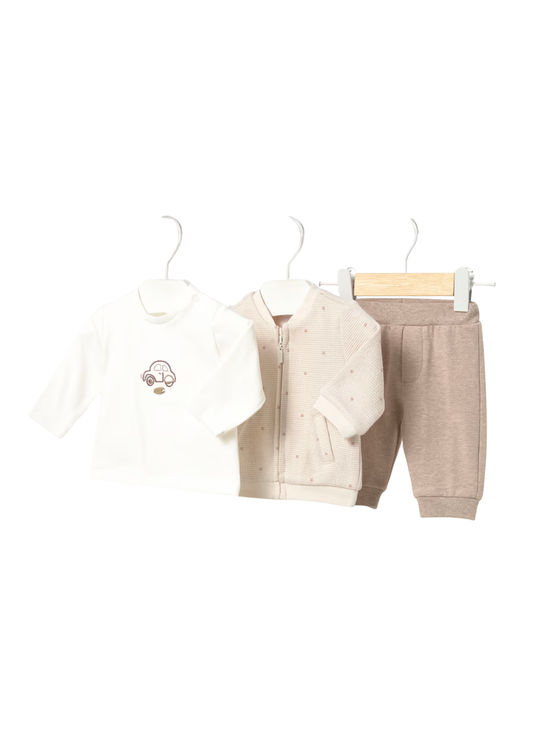 Trening 3 Piese Bej cu Bluza si Pantaloni pentru Baieti 2667 – Mayoral