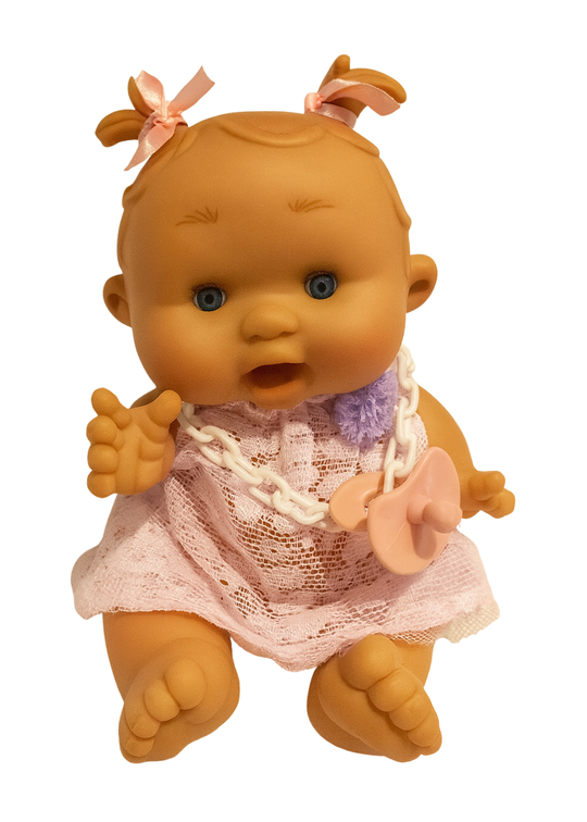 Papusa Parfumata cu Rochita Dantela Roz - 26 cm - 0439 - Nines