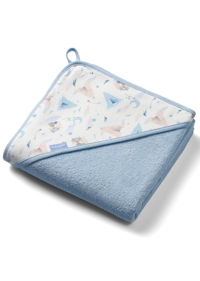 Prosop cu Capison Bleu din Bumbac 100X100 cm 1552/02 BabyOno