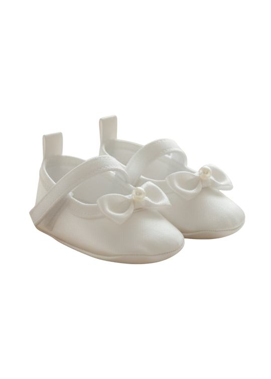 Balerini Saten Crem cu Bareta si Funda 251115 Sinderella