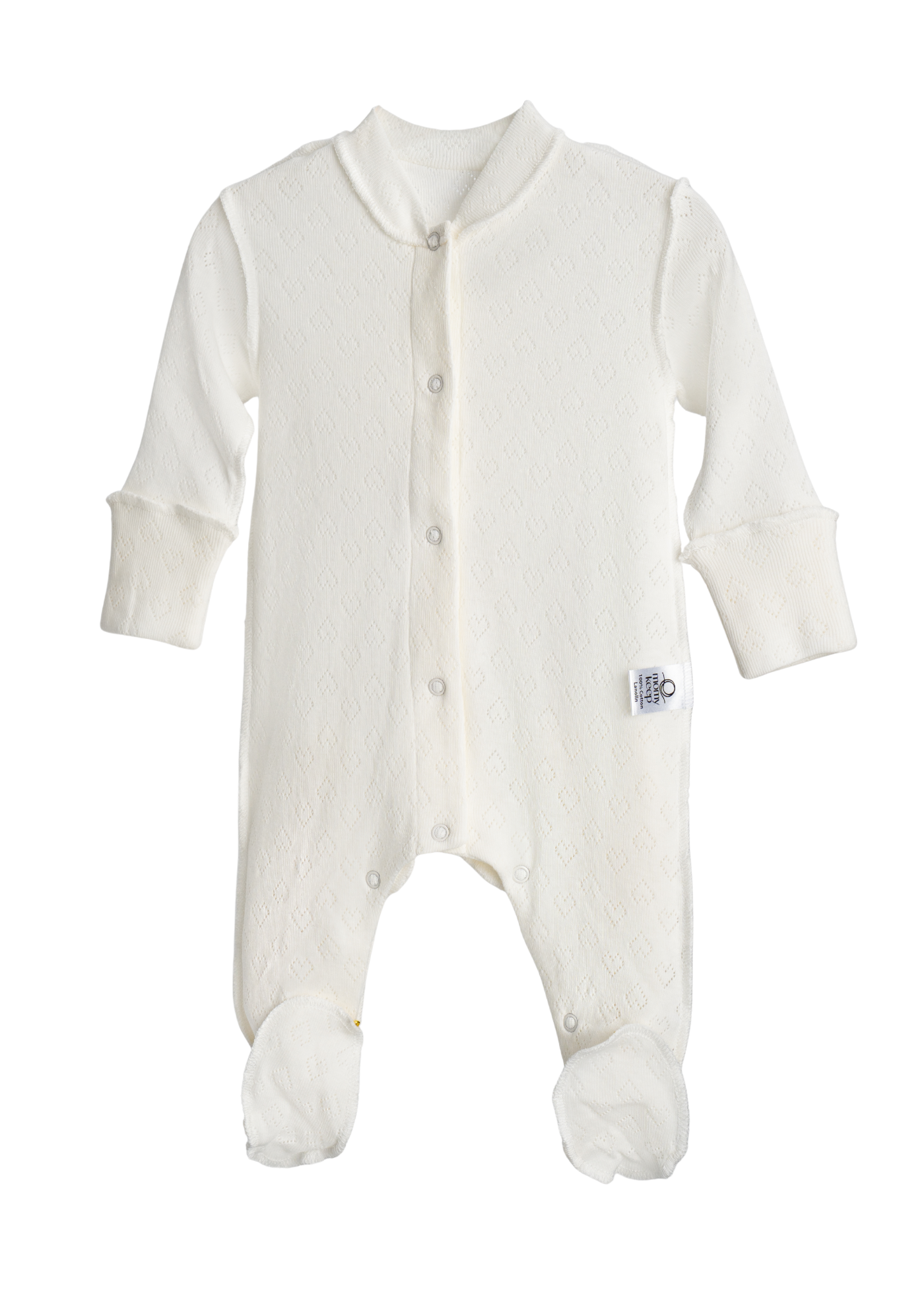 Salopeta Nou-Nascut Crem din Bumbac Impregnat cu Lanolina 1-3 luni MOM-65 Momykeep