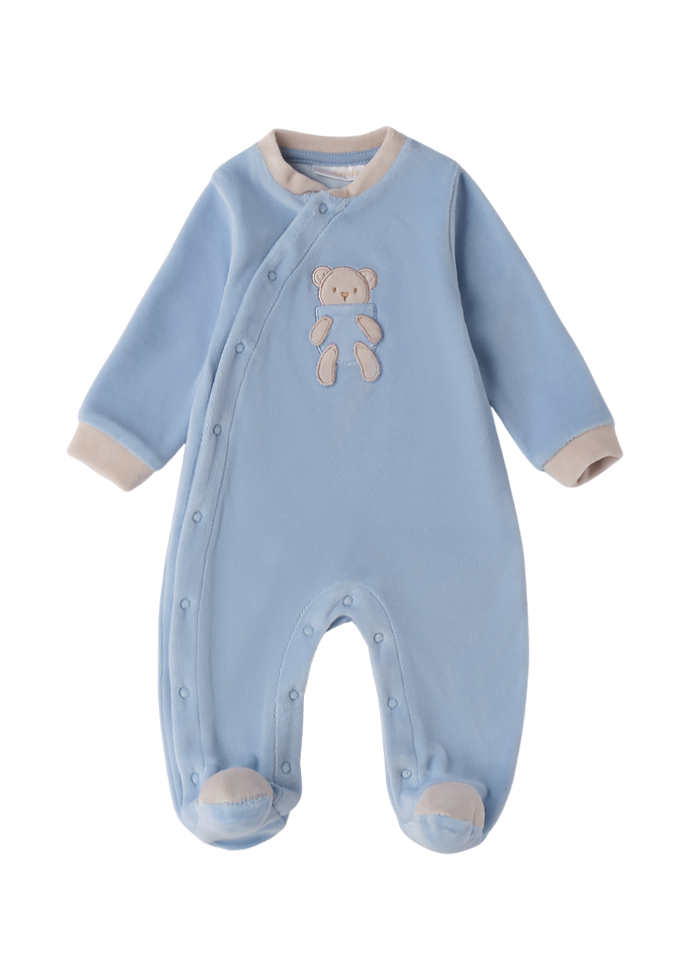 Salopeta Lunga Velur Bleu cu Urs 3.F650/00 Minibanda