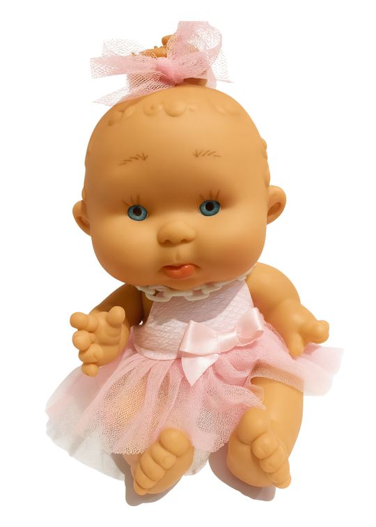 Papusa Parfumata cu Rochita Tull Roz - 26 cm - 0444 - Nines