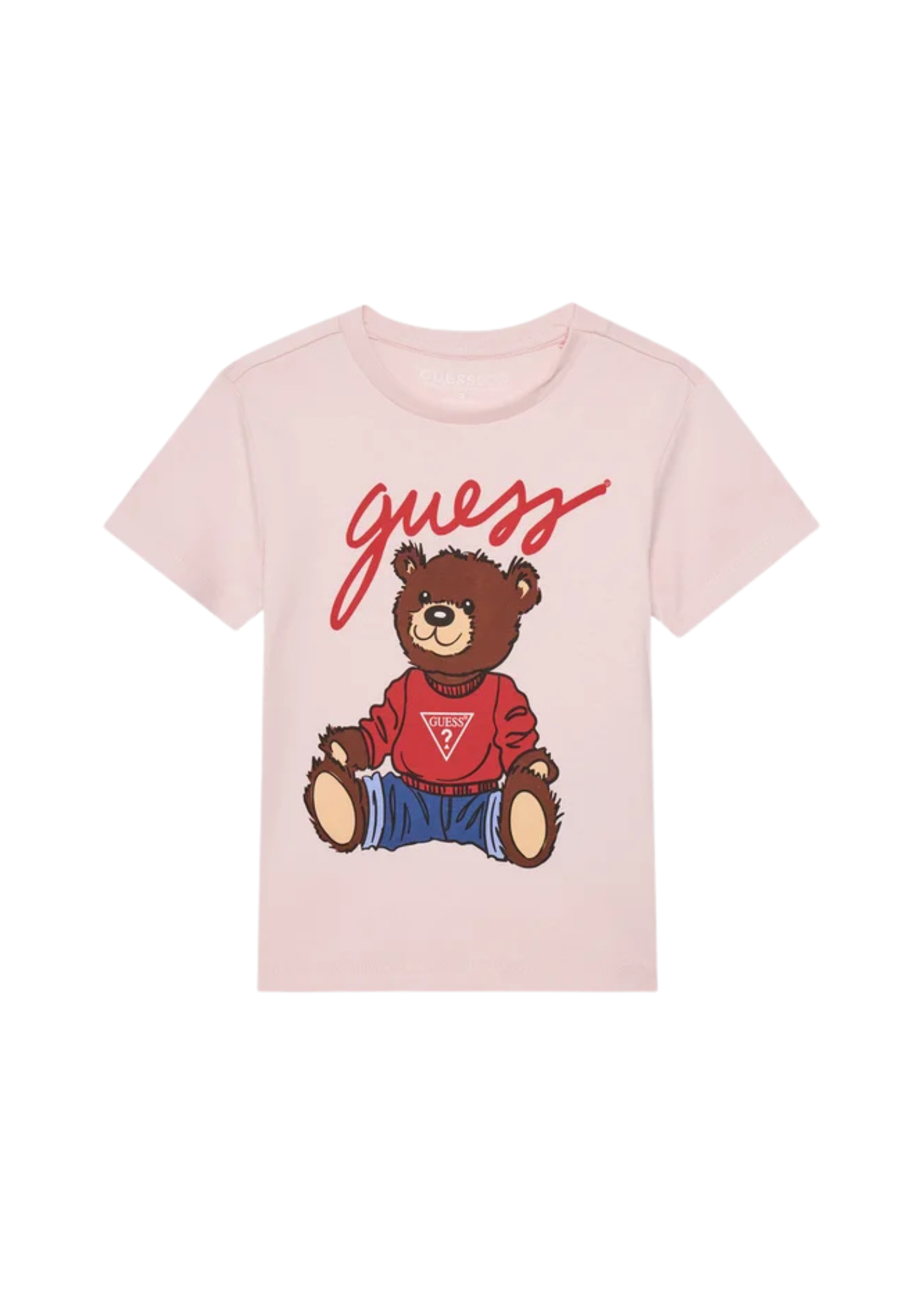 Tricou Roz cu Maneca Scurta cu Urs H4BT01 I3Z14 G65U Guess