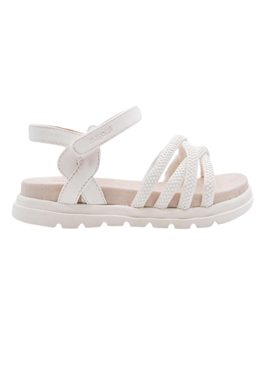 Sandale Albe cu Strasuri 43738 Mayoral