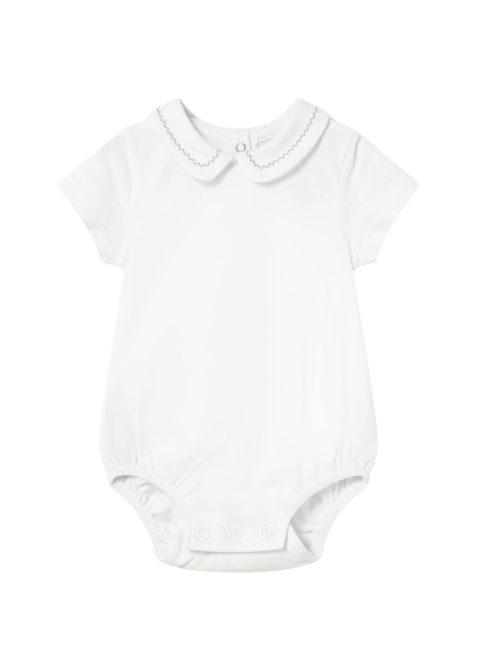 Body Alb cu Maneca Scurta si Guler 1723 Mayoral