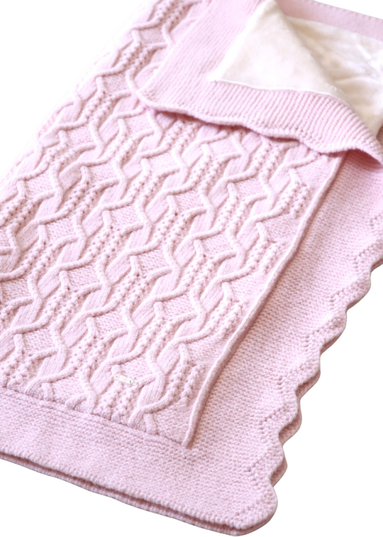 Patura Roz din Lana Merinos cu Captuseala din Blana 9706 Leo King