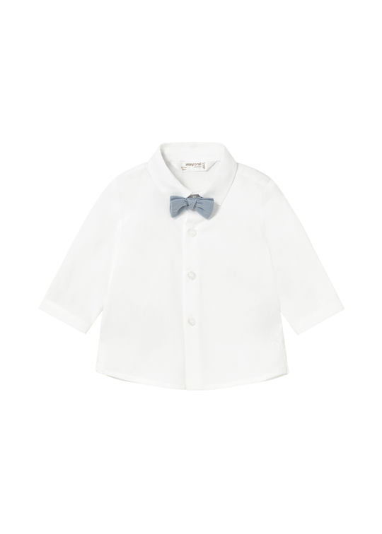 Camasa Alba cu Maneca Lunga Papion Bleu 1101 Mayoral