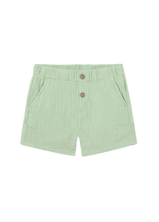Mayoral Green Muslin Shorts 1216