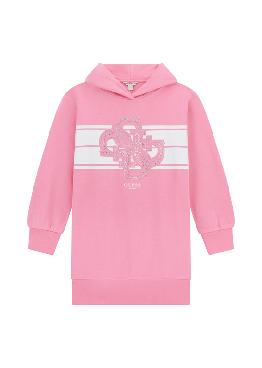 Rochie Roz cu Maneca Lunga si Gluga J5YK04 KA6R4 G6N3 Guess