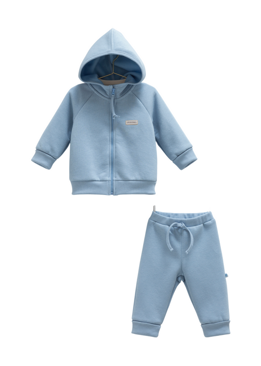 Trening 2 Piese Bleu Hanorac si Pantaloni TKE1896 Mell Sweet Baby