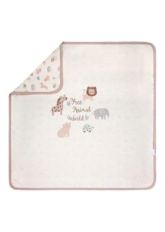 Paturica Bebe Bej cu Aplicatii cu Animale Free Animals B891 – Bebetto