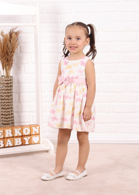 Rochie cu Imprimeu Fluturi Roz 757 Connie Baby